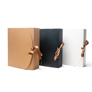 Boîte en papier kraft à prix abordable, boîte d'emballage alimentaire, boîte d'emballage cadeau avec ruban - Product Image 2