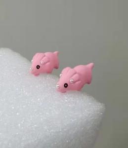 Venta caliente lindo Animal mordedura pendiente moda Simple hecho a mano dinosaurio Stud pendientes para niñas mujeres - Product Image 2