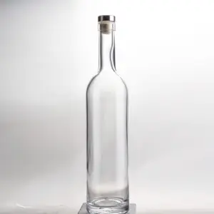 750ml crystal white glass bottle high quality liquor bottle foreign wine bottle