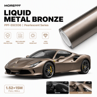 Film de protection automobile (PPF) en TPU aliphatique à changement de couleur, auto-réparant, anti-rayures, hydrophobe, anti-jaunissement, effet bronze métallique liquide