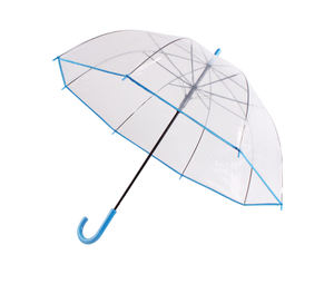 Parapluie transparent personnalisable à long manche, portable, en plastique écologique, idéal pour un cadeau, fabriqué par QX Manufacturers - Product Image 3