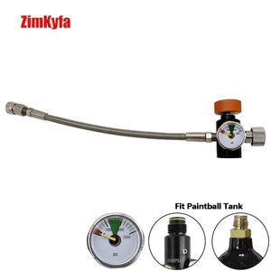 Kit de Manguera Trenzada de Acero Inoxidable HP para Llenado de Aire CO2, 10 Pulgadas, con Manómetro de 3000psi/5000psi, Acoplador de 8mm, Válvula de Purga, Tanque G1/2-14 - Product Image 2