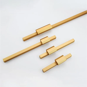 Poignées longues dorées pour meubles, poignées de porte d'armoire en alliage d'aluminium, boutons de tiroir de cuisine et de garde-robe, design moderne et durable - Product Image 5