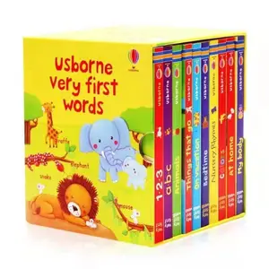 10 Volumes Usborne Very First Words Cardboard Words Books for Infant Toddler English Learning