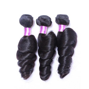 Peruvian Human Hair Loose Wave Bundles Thick Full Ends <b>Clip</b> in Weave Tape Hair Extension Options - Product Image 2