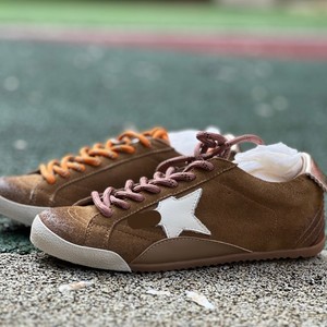 Scarpe Grubby Autentiche del Marchio GG, Sneakers True-<span class=keywords><strong>Star</strong></span> in Vera Pelle con Patch a Stella, Fatte a Mano, Unisex, Casual, con Lacci, Tinta Unita - Product Image 1