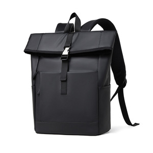 Cross-border Custom European casual roll-top <b>backpack</b>, <b>large</b>-capacity travel <b>backpack</b> with a roll-top lid for short trips. - Product Image 1