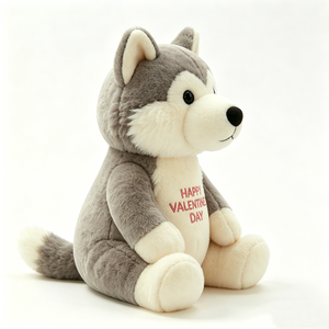 Peluche realista de husky personalizado, decoración para el hogar, muñeco de peluche de husky pequeño sentado, regalo. - Product Image 2