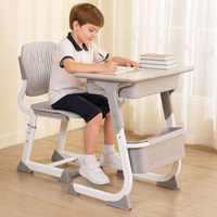 Ensemble bureau et chaise ergonomiques pour enfants, réglables en hauteur, table d'école pour étudiants avec tiroir pour la maison et la salle de classe