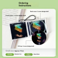 Mini álbum de acrílico personalizado con transferencia de datos UV NFC para colgante de caja, regalo de música de vinilo de celebridades, llavero periférico