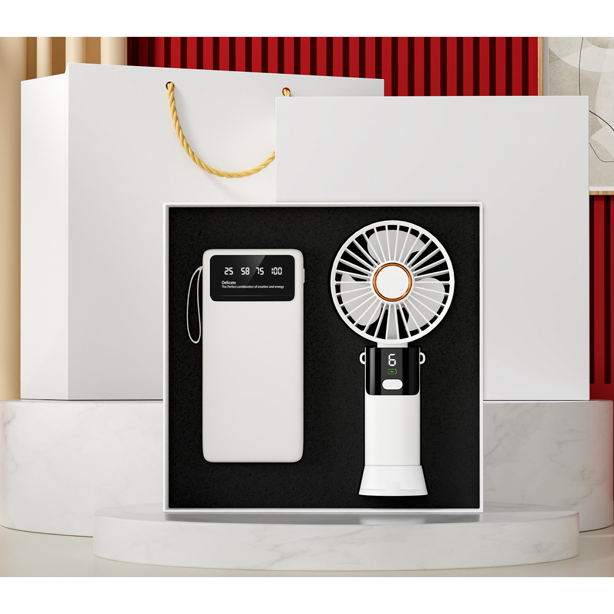 Mini ventilateur + batterie externe