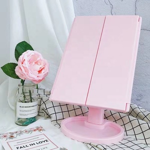 2023 메이크업 거울 조명 허영 책상 거울 1/2/3X 확대 22LED Trifold 거울 터치 스크린 선물 - Product Image 2