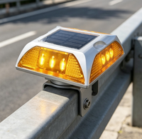 YINGHUI Balise solaire LED pour signalisation routière, pour parking, en aluminium moulé, indice IP68, distance visuelle >800m, mode clignotant/continu