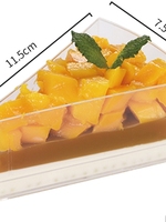 Tasse à gâteau en Mousse de Tiramisu avec couvercle, jetable, en plastique dur, pour Dessert, 170ml