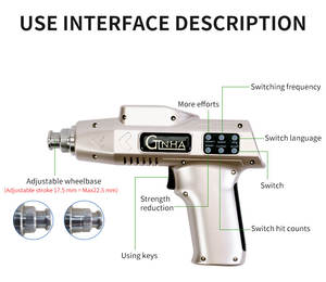 Pistola de Descompressão Espinhal Portátil em Aço Inoxidável Ajustável para Tratamento Quiroprático e Alinhamento das Costas - Product Image 1