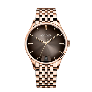 Reloj AGELOCER Original Budapest de Acero Inoxidable para Hombre, Calendario, Fecha, Mecánico Automático, Regalo de Cumpleaños para Hombre - Product Image 5