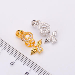 S925 <b>Silver</b> Pendant and <b>Angel</b> Style Jade <b>Necklace</b> with 8-9mm Round Beads DIY Pearl Accessories 30369 - Product Image 3