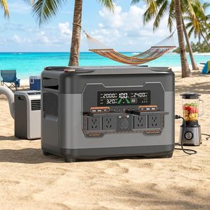 Intelligent S2400 Portable Power Station 2400W Solar Generator Pure Sine Wave Smart <b>UPS</b> 6000 Cycles <b>Home</b> - Product Image 4