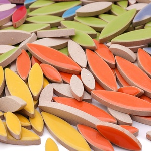 أفكار فنية مزججة على شكل بتلات ورقية قطع سيراميك تصنعها بنفسك فضفاضة للحرف اليدوية - Product Image 3