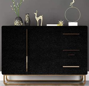 ORON DECO <span class=keywords><strong>Carta</strong></span> <span class=keywords><strong>da</strong></span> Parati Nera Lucida Glitterata Autoadesiva Design Moderno Impermeabile Staccabile e Riposizionabile <span class=keywords><strong>per</strong></span> Cucina - Product Image 5