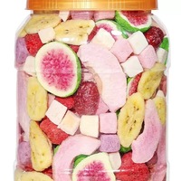 Biologische Gefreeze-droogde Gemengde Fruitsnacks - Zoete Smaak, Hele Stukjes, Laag Vochtgehalte, Geen Toevoegingen, Bulkverpakking, Watergeconserveerd