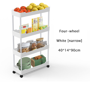 Carrito de almacenamiento de cocina de nuevo diseño de fábrica, carrito de almacenamiento de baño multicapa de gran capacidad, estante con ruedas - Product Image 6