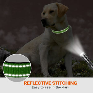 Hiphoppet Reflective OEM <strong>Dog</strong> <strong>Collar</strong> with Buckle Durable Adjustable Safety <strong>Nylon</strong> <strong>Collars</strong> for Small Medium Large <strong>Dogs</strong> Wholesale - Product Image 4