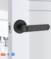 Cerradura Inteligente con Reconocimiento Facial, Huella Dactilar, Código, Acceso por Tarjeta, para Puertas de Aluminio, Madera y Acero, IP65 Impermeable, Compatible con Tuya Smart Home