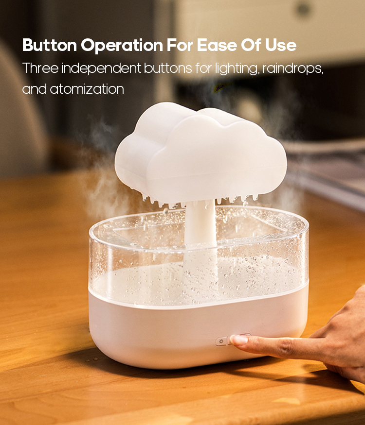 WWW_AROMADIFFUSER_HALF × 2 WHAT WE WANT Amazon.com: Rain Sound Cloud Humidifier Water Drip with 5
