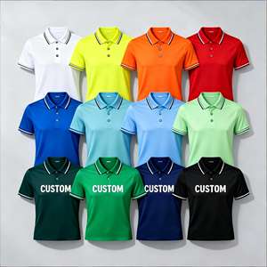 Col personnalisé pour chemises homme en coton tricoté brodé, coupe ample, décontracté, grande taille, séchage rapide, pour le travail et le golf - Product Image 1