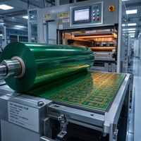 Film de protection PET vert Tensfilm 75µm d'épaisseur, 30-80g/in pour processus de fabrication de circuits imprimés et passerelles de sécurité