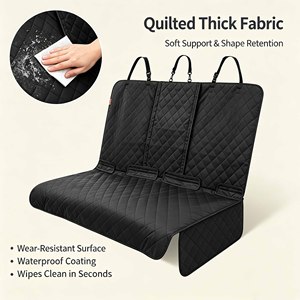 Housse de siège de voiture pour chien à fond rigide, antidérapante, imperméable, type hamac, pour protection de la banquette arrière - Product Image 5