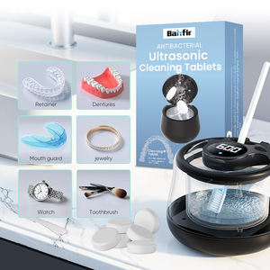 Utilisation du double effet de nettoyage en profondeur par ultrasons dans l'élimination des taches Solution de nettoyage de retenue combinée Comprimés de nettoyage ultrasonique pour prothèses dentaires - Product Image 5