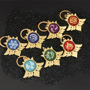 Llavero personalizado luminoso, 7 elementos, armas, juego de ojo, <span class=keywords><strong>Genshin</strong></span>, impacto Original, juguete de Dios, llavero, venta al por mayor - Product Image 2