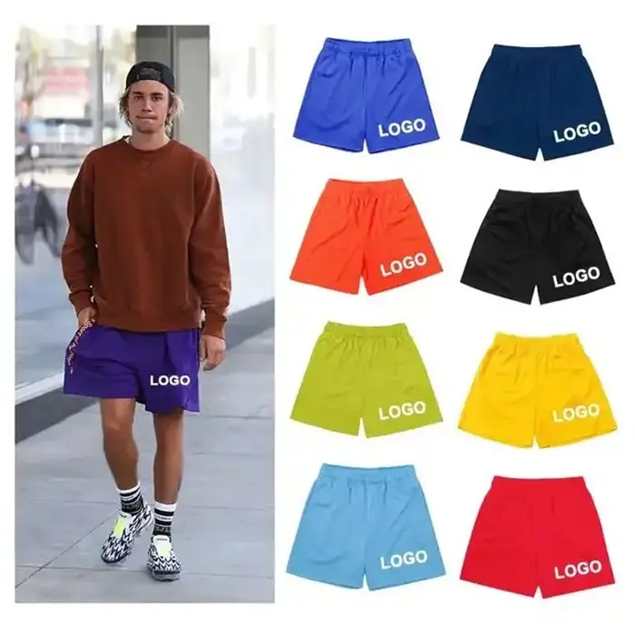 OEM sublimazione semplice poliestere Street Wear 5 pollici Inseam Plus Size Gym Gym Shorts da uomo in rete personalizzata da basket