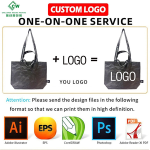 Fournisseur de sacs fourre-tout personnalisés, sac de shopping en PE tissé noir tendance à double poignée avec poignée longue - Product Image 4