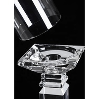 Support de bougie pilier en cristal fait main, style européen, écologique, pour bougies chauffe-plat, idéal pour mariage, fête et décoration intérieure - Vente en gros