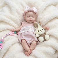 33 cm (13 Zoll) Solide Silikon-Reborn-Babypuppe, Weiche Realistische Lebensechte Silikonpuppe