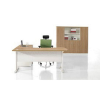 Poste de travail du personnel de conception simple moderne Table d'ordinateur de bureau avec classeur
