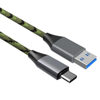 Câble USB Type-C à charge rapide 3A 60W, blindage tressé, boîtier en aluminium, gaine en nylon, transfert de données 5 Gbps pour iPhone 15, utilisation caméra, 1 m
