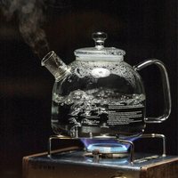 Théière en verre borosilicate de 1800 ml au design classique, résistante à la chaleur, écologique, pour thé en vrac