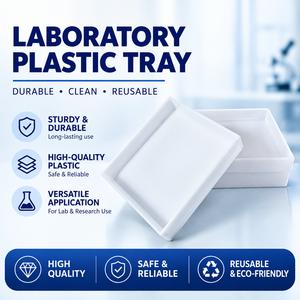 Laboratory <b>Plastic</b> Tray Square Lab Reagent Spill‑Proof Tray Chemical <b>Storage</b> Tray for Lab <b>Bench</b> Use - Product Image 1