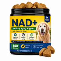 Complément alimentaire pour chiens NAD+ en forme de bouchées molles, formule vétérinaire, nicotinamide riboside pour la réparation cellulaire et la vitalité cognitive, soins pour chiens âgés