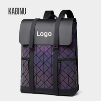 Tas Laptop Ransel Kulit PU Mewah Kasual Fashion, Logo Custom, Tahan Air, Ransel Umum untuk Perjalanan
