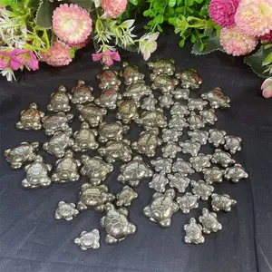 1 "0.5" tartaruga di cristallo naturale magico guarigione delle tartarughe pirite per la raccolta e il regalo