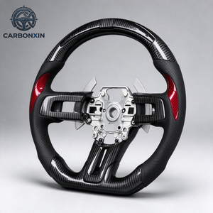 Volant en fibre de carbone forgé sur mesure pour Ford Mustang Gt 350 S550 S650 S197 Ecoboost 2005-2009 2024 Sans airbag - Product Image 5