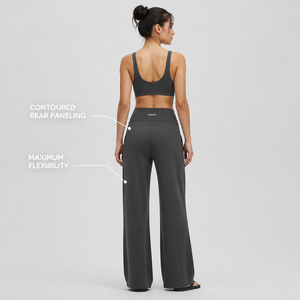 Women <b>Yoga</b> <b>Pants</b> High-Waist Sculpting <b>Wide</b>-<b>Leg</b> Flow Heavyweight Activewear Gym Fitness Workout Wholesale Bulk OEM ODM - Product Image 2