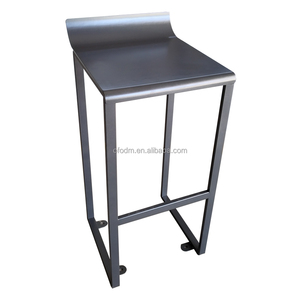 Nordic Modern Design Dining Room Chairs Tall Steel <strong>Bar</strong> <strong>Stool</strong> with Luxury <strong>Replacement</strong> <strong>Seats</strong> High Metal Kitchen Chairs - Product Image 2