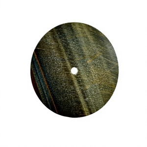 Esfera de Reloj de Piedra de Ojo de Tigre Azul Natural K Gems, 28.50mm, Corte Plano/Cabujón, Grosor de 0.7mm, Modelo GMC-1823, Accesorios para Relojes - Product Image 1