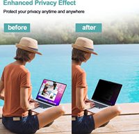 Filtre de confidentialité magnétique anti-reflets mat en PET pour ordinateur portable Macbook Pro 14 pouces M1/M2, protection d'écran anti-espion, noir clair, qualité AAA